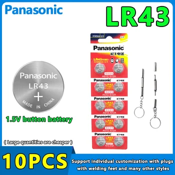 10ШТ Panasonic LR43 AG12 SR1142 LR1142 SR43 386A 301 CX186 V12GA 1,55 В Кнопочная Ячейка Монета Для Часов Калькулятор Пульт Дистанционного Управления